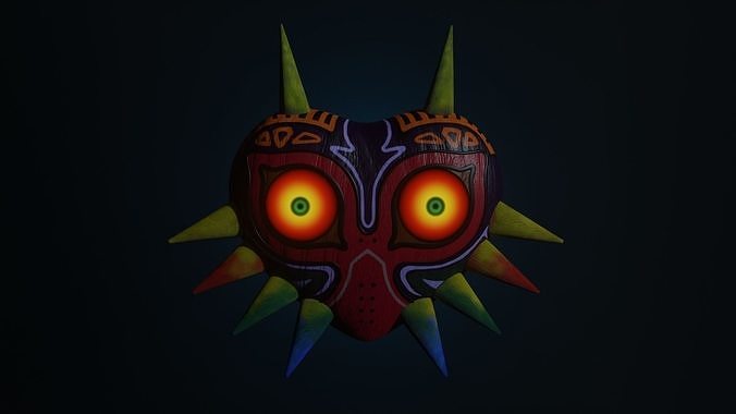 Majoras Mask Free low-poly 3D model