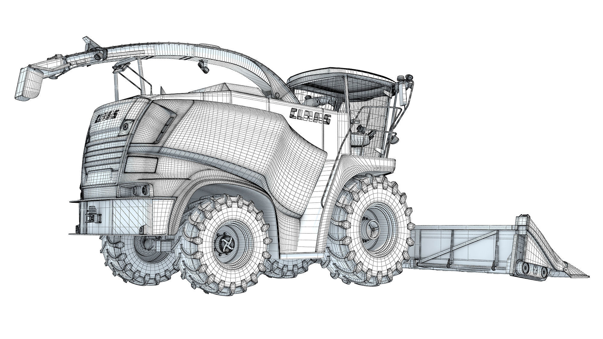 Claas Corn Combine 3D model_19