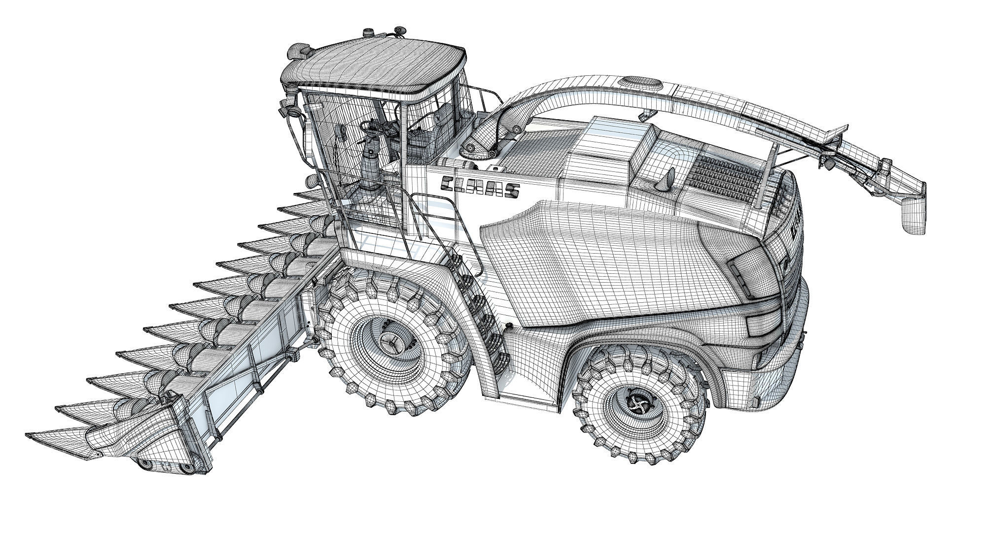 Claas Corn Combine 3D model_18