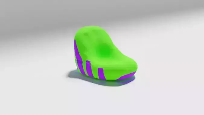Puff 3D model bean bag chair Free 3D model