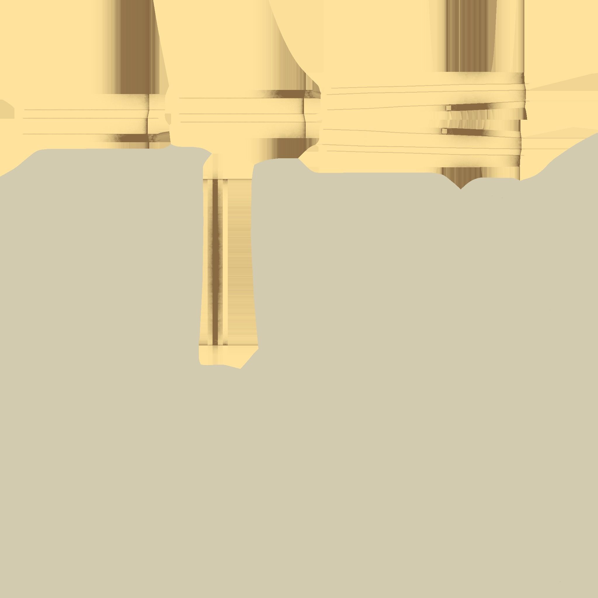 Beige Gold Armchair - Furniture Interior Design Free low-poly 3D model_17