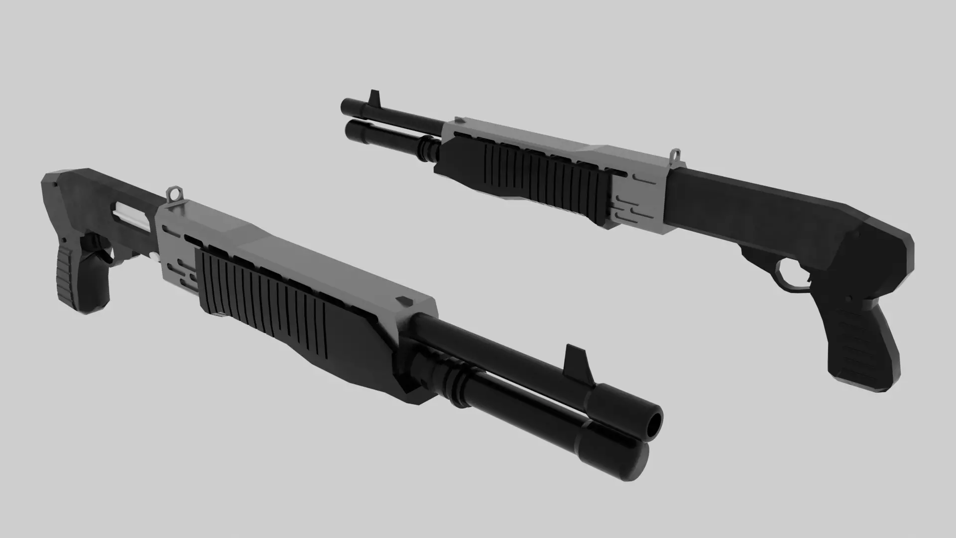 MidPoly Franchi SPAS 12 Low-poly 3D model_0