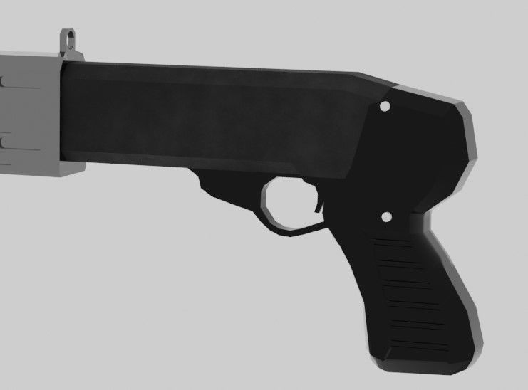 MidPoly Franchi SPAS 12 Low-poly 3D model_3