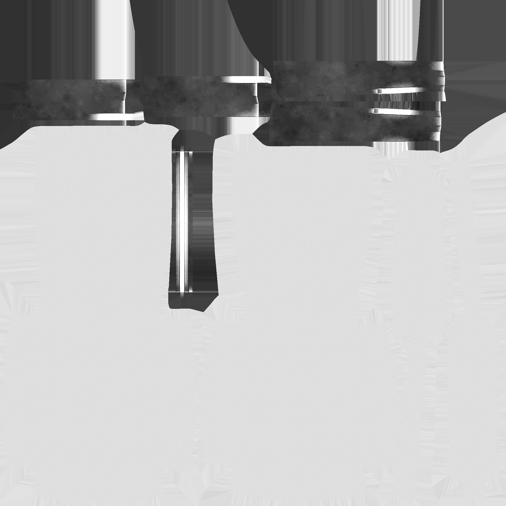 Wood Gray Armchair - Furniture Interior Design Low-poly 3D model_14