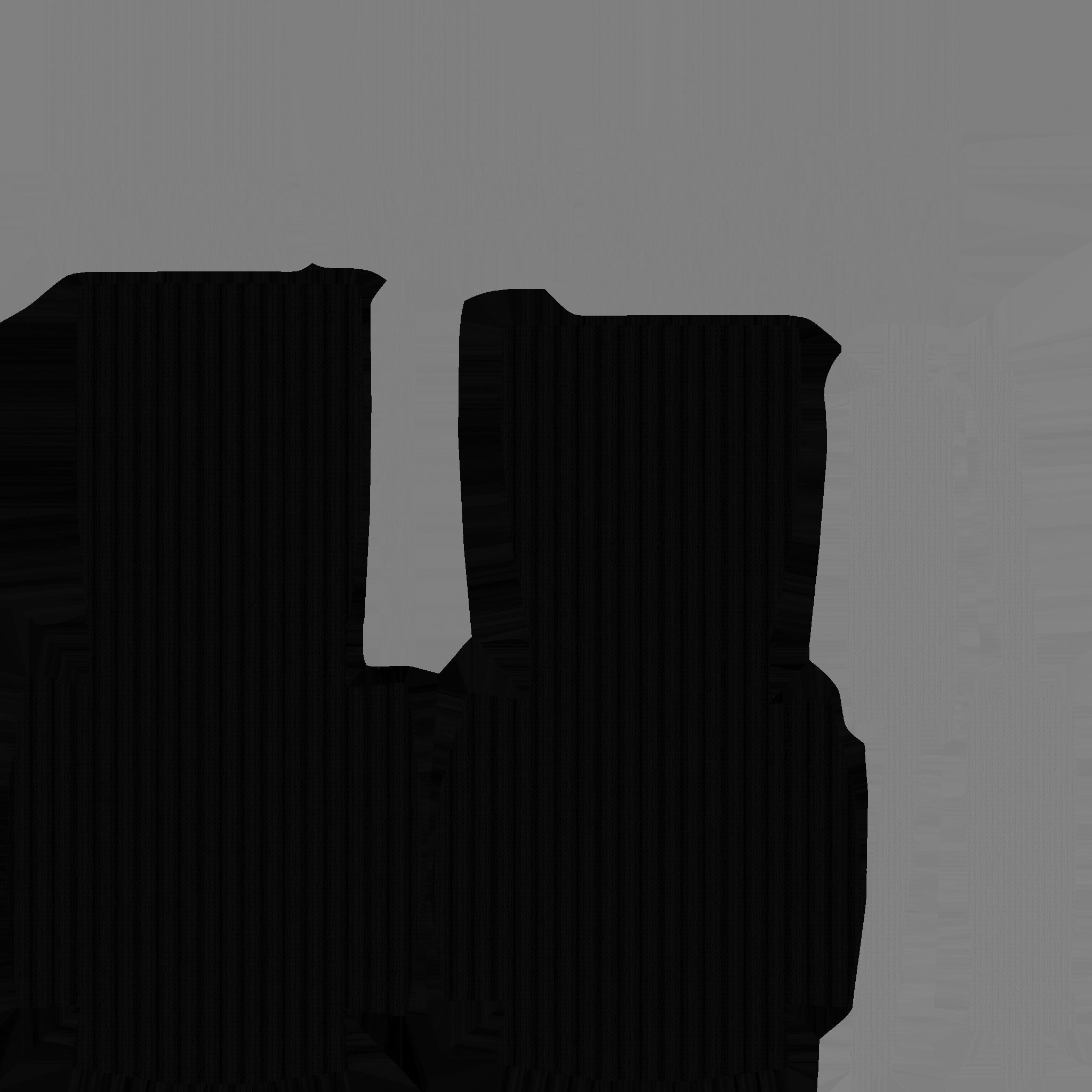 Red Fabric Armchair - Furniture Interior Design Low-poly 3D model_17