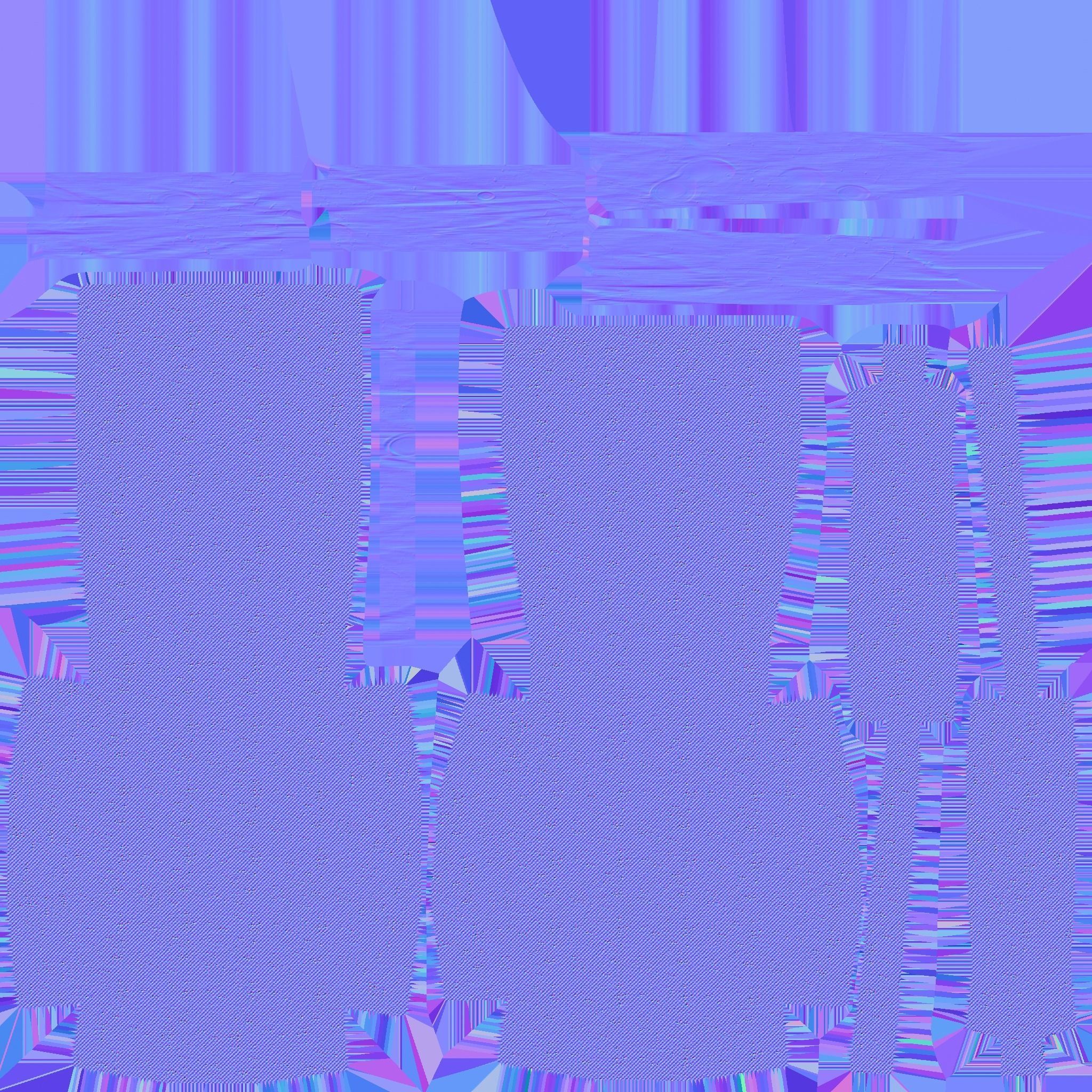 Black White Stripes Armchair - Furniture Interior Design Low-poly 3D model_17