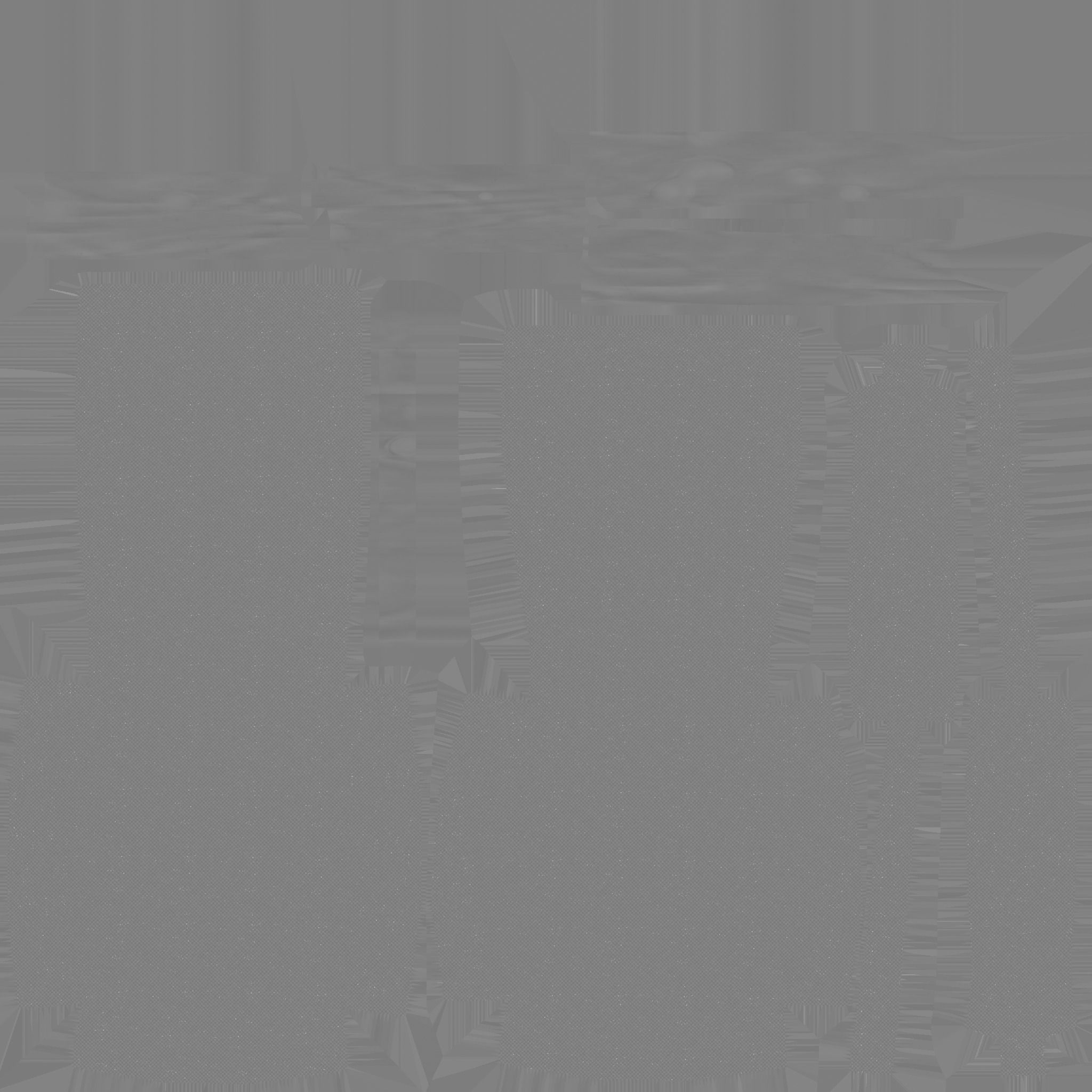 Black White Stripes Armchair - Furniture Interior Design Low-poly 3D model_13