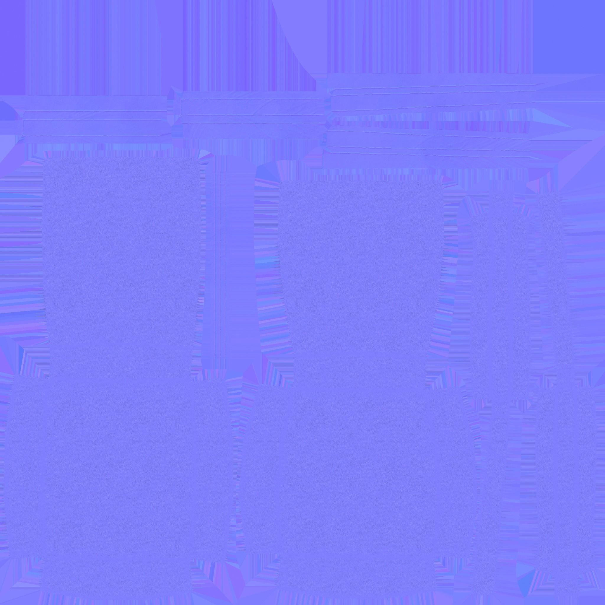 Dark Blue Bronze Armchair - Furniture Interior Design Low-poly 3D model_14