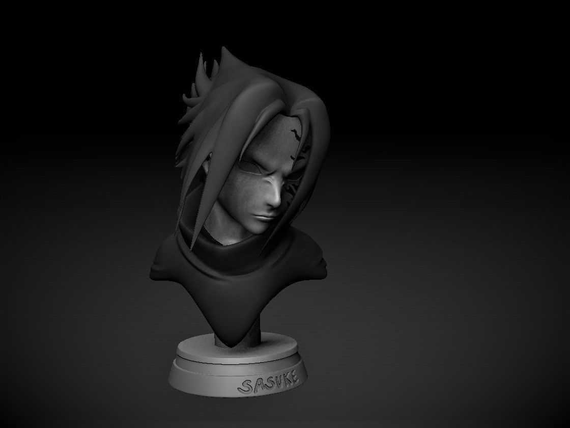 SASUKE CURSED MARK BUST MODEL 3D print model_2