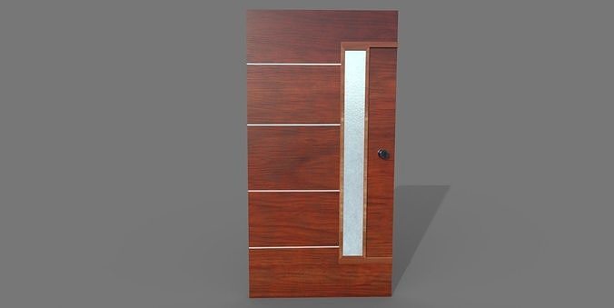 Low-Poly Wooden Door Low-poly 3D model