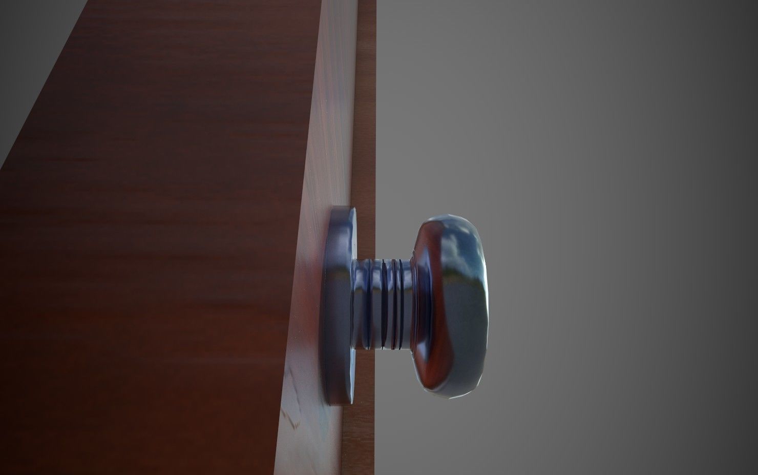 Low-Poly Wooden Door Low-poly 3D model_12