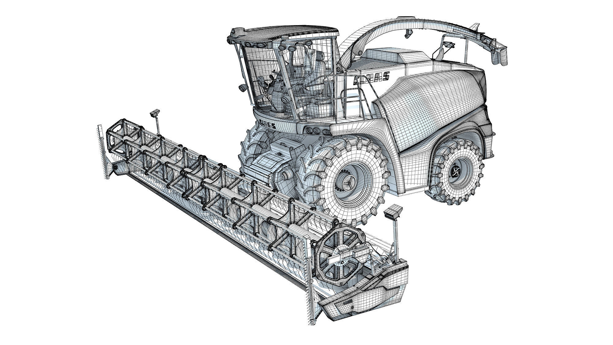 Harvester Claas Jaguar 3D model_17