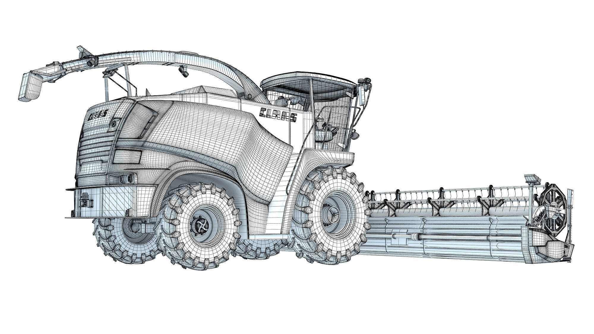 Harvester Claas Jaguar 3D model_19