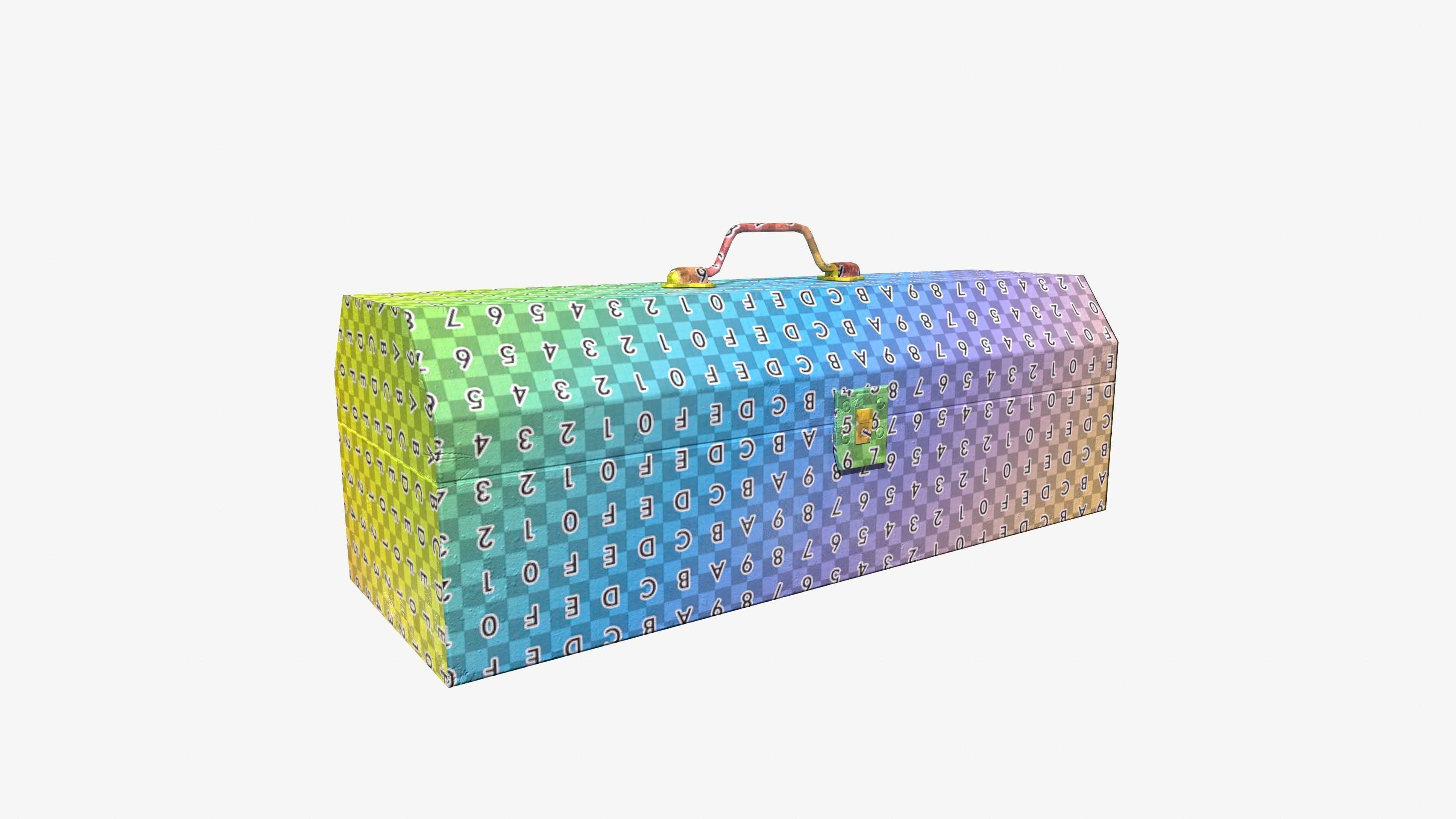 Old Toolbox 3D model Low-poly 3D model_8