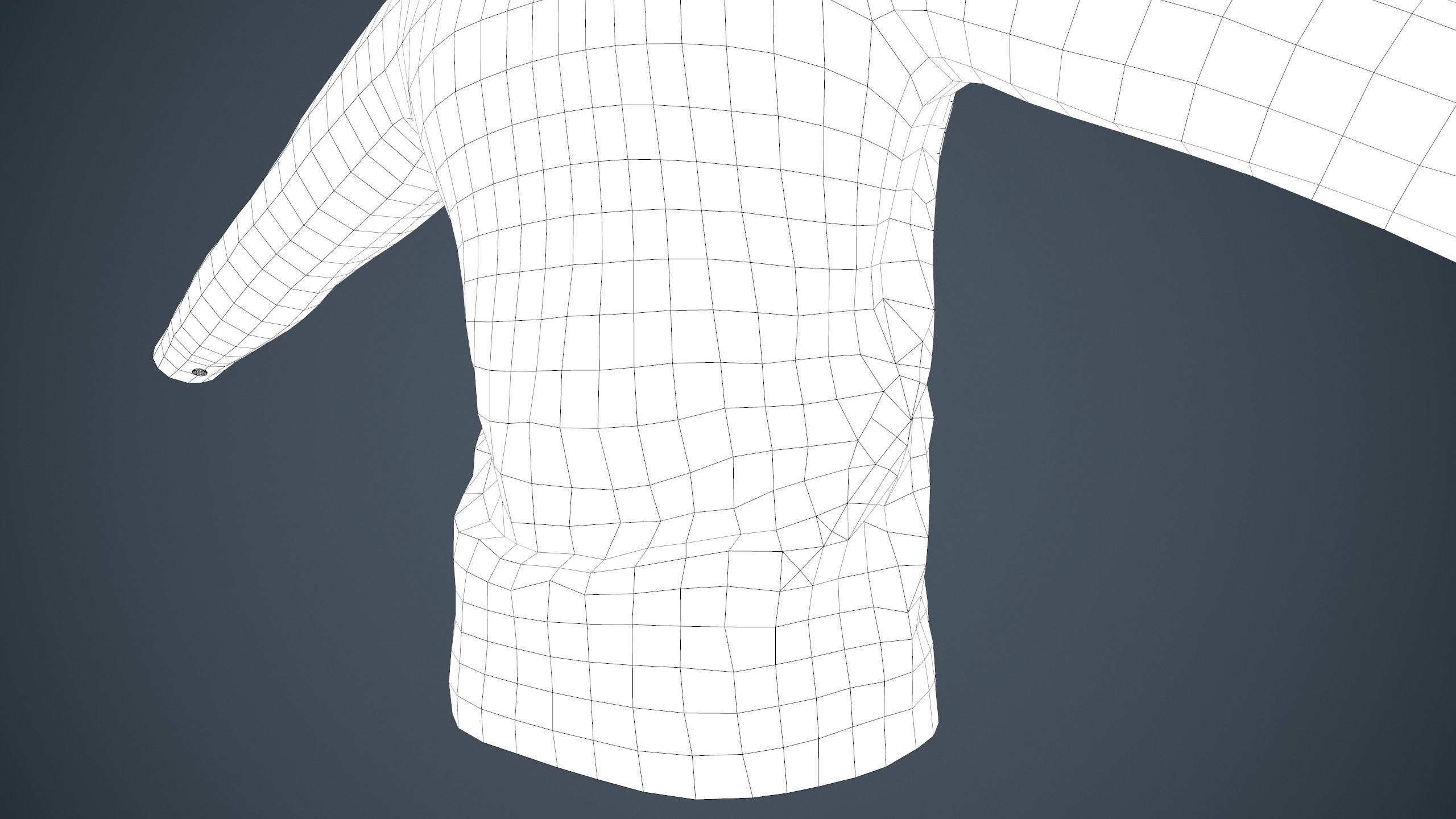 Red Flannel Shirt Low-poly 3D model_26