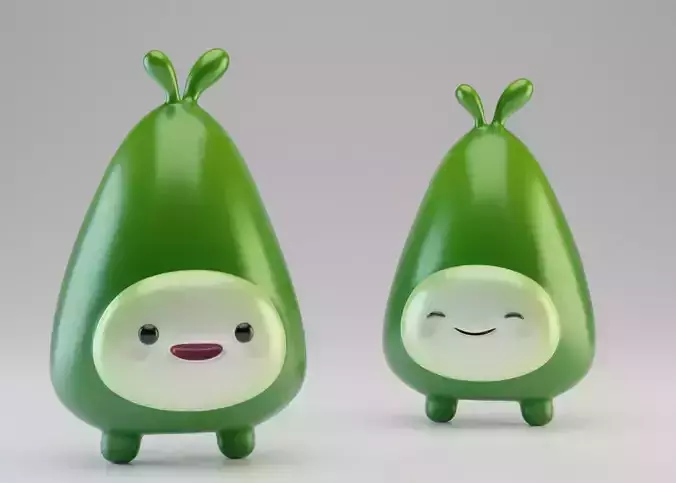 Green mini cute creature