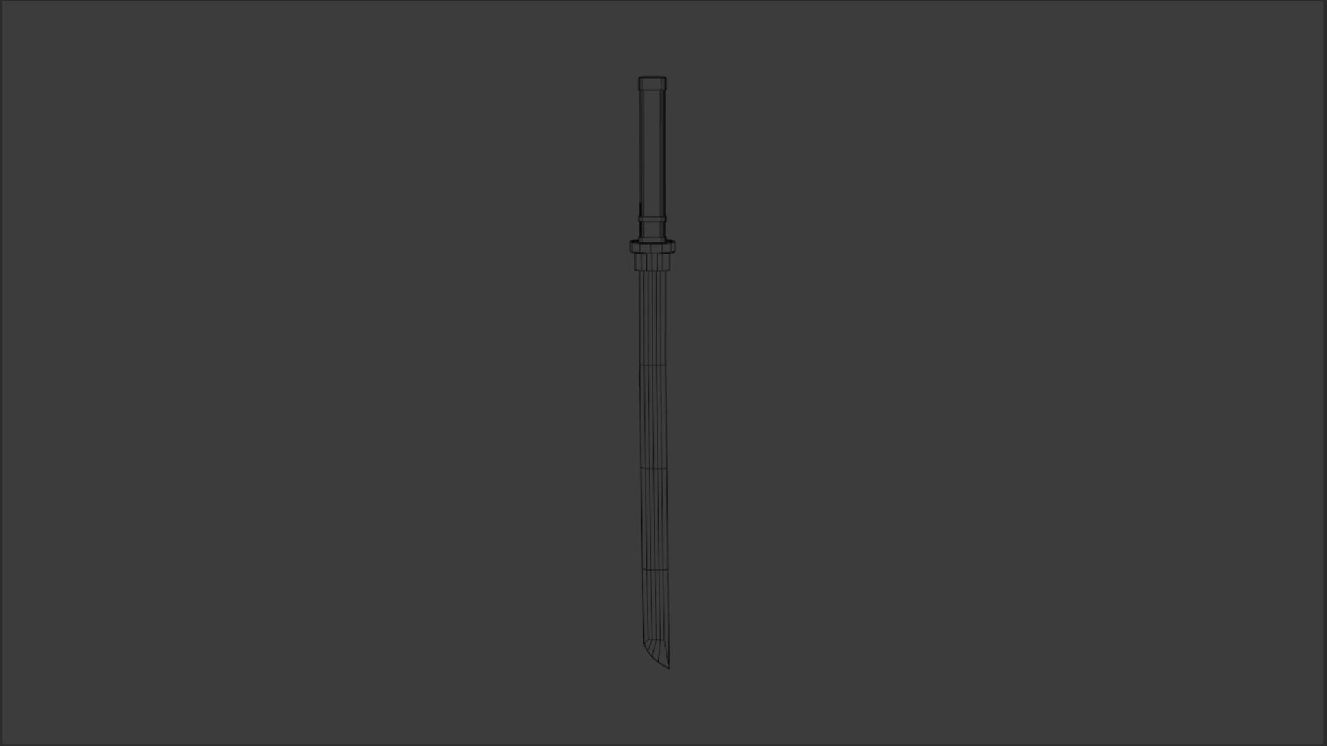 Game Ready Sword 3D model samurai Low-poly 3D model_5
