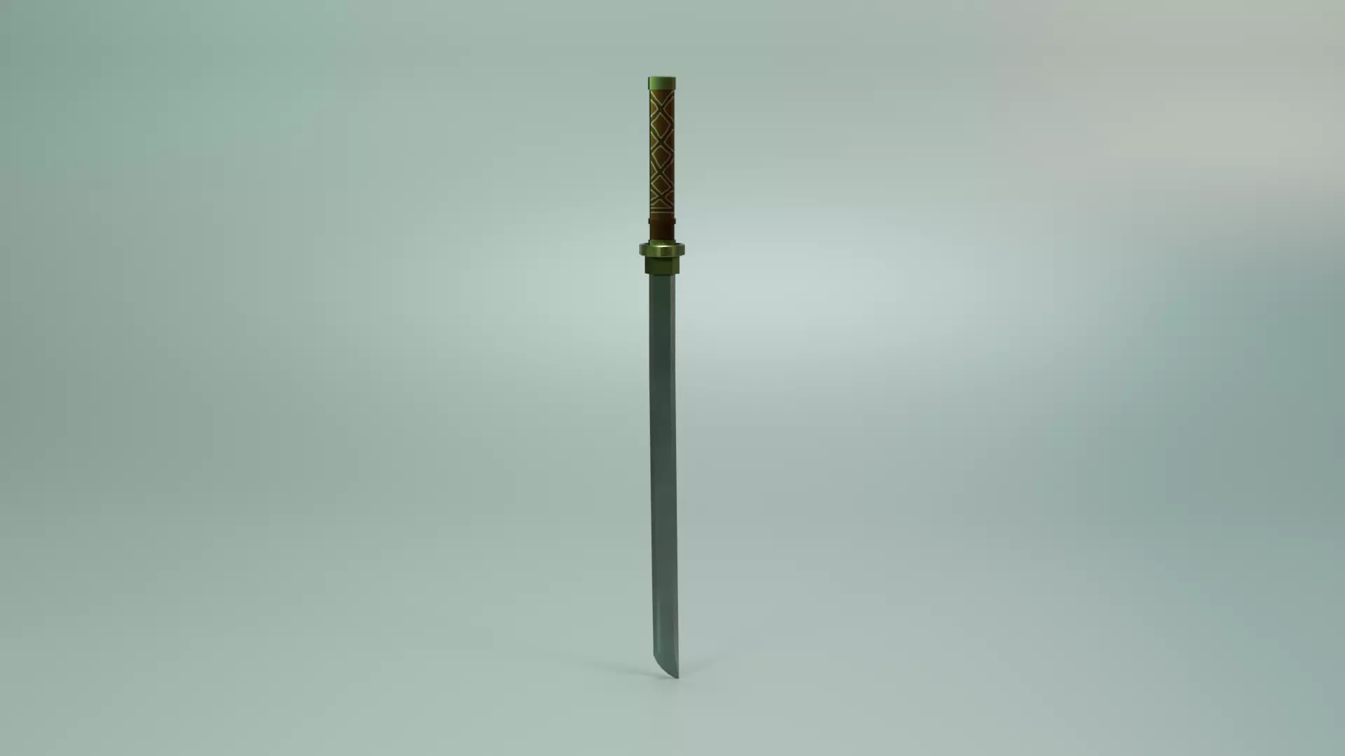 Game Ready Sword 3D model samurai Low-poly 3D model_0