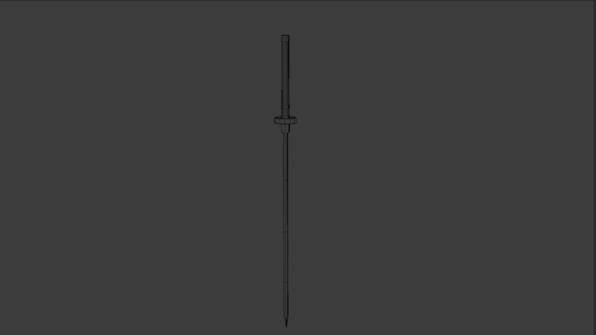 Game Ready Sword 3D model samurai Low-poly 3D model_6
