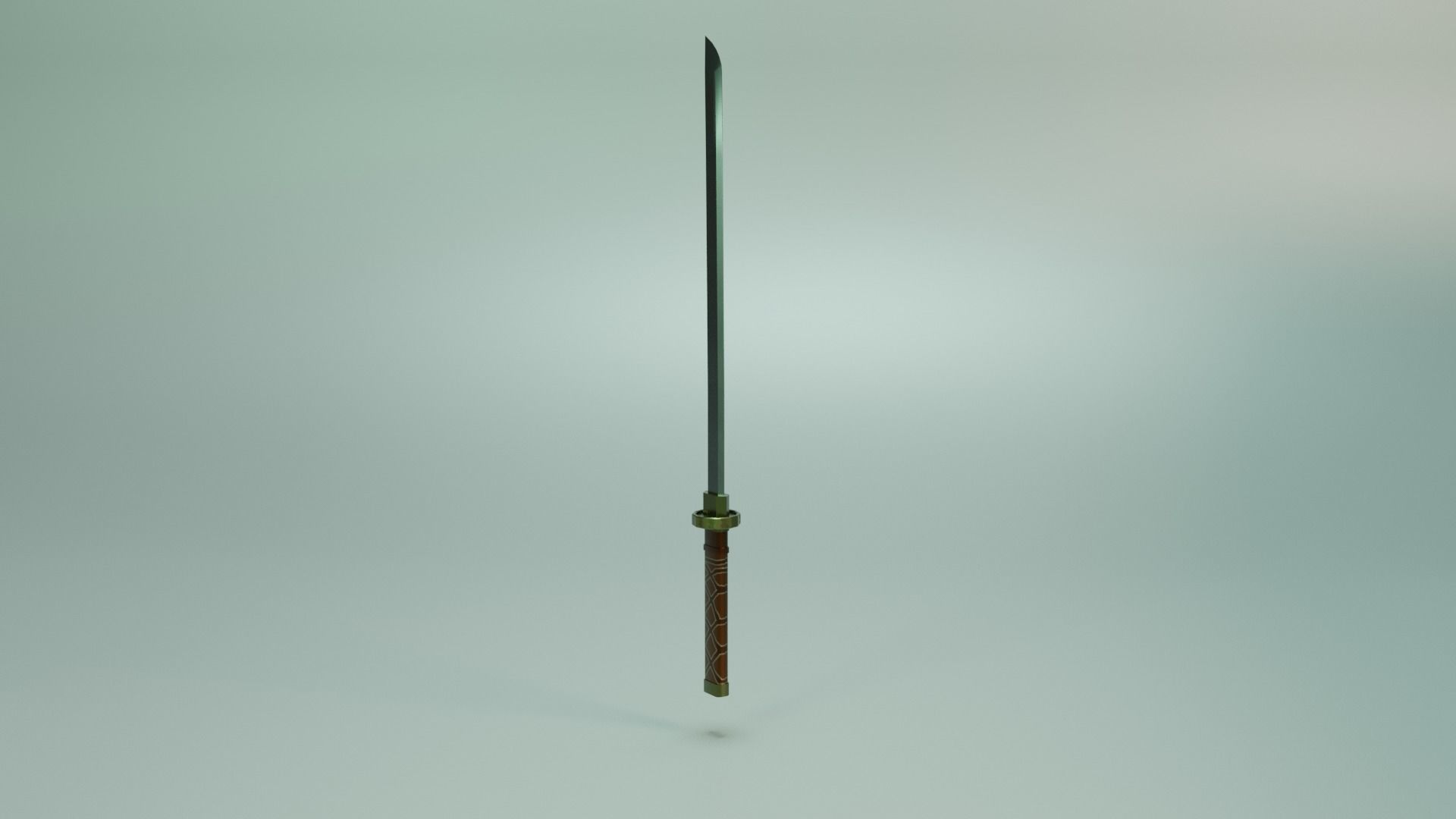 Game Ready Sword 3D model samurai Low-poly 3D model_2