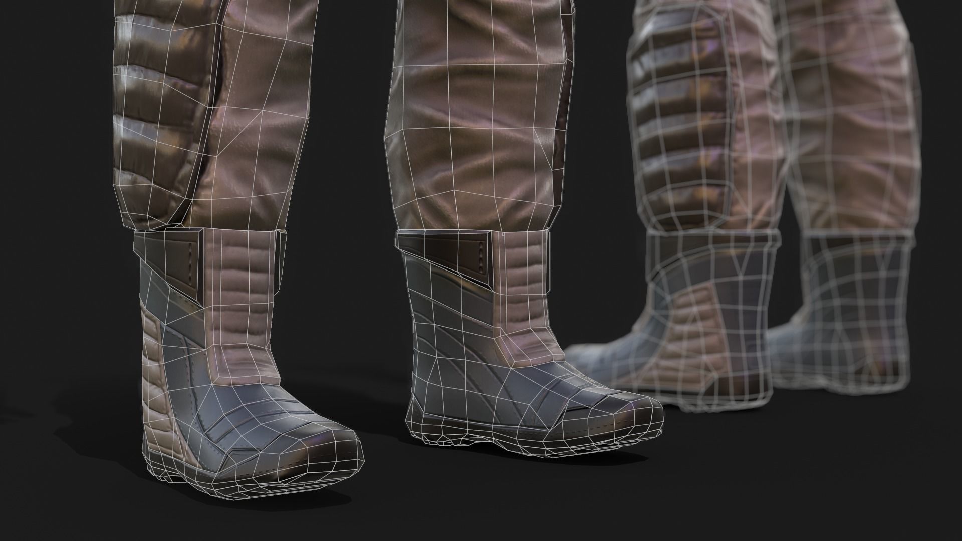 SX01 Male Space Suit LITE VERSION Low-poly 3D model_8