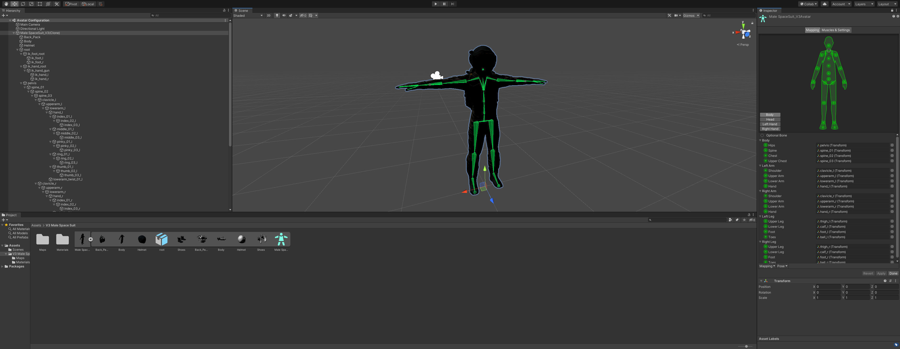 SX01 Male Space Suit LITE VERSION Low-poly 3D model_14