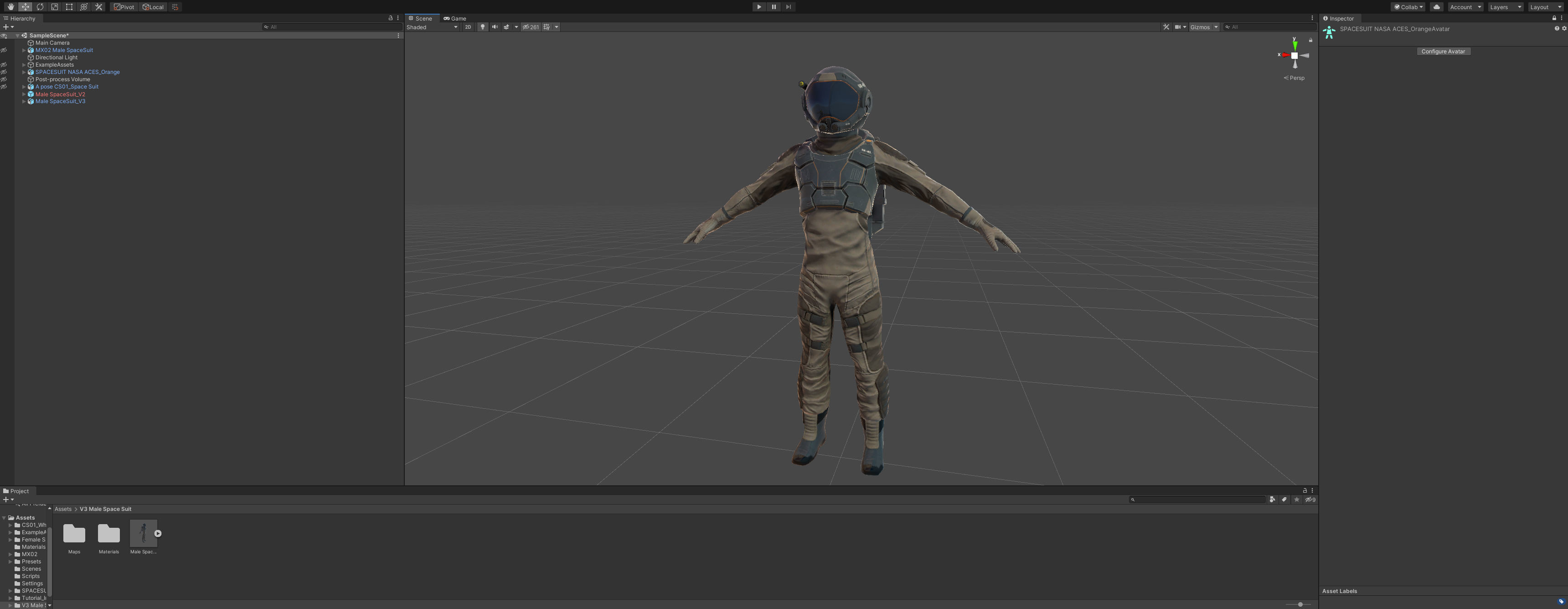 SX01 Male Space Suit LITE VERSION Low-poly 3D model_13