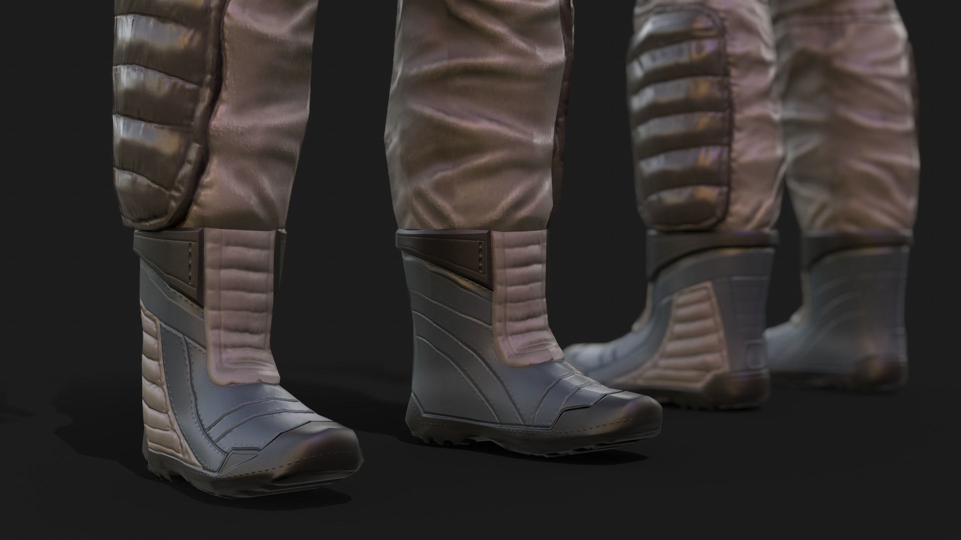 SX01 Male Space Suit LITE VERSION Low-poly 3D model_7