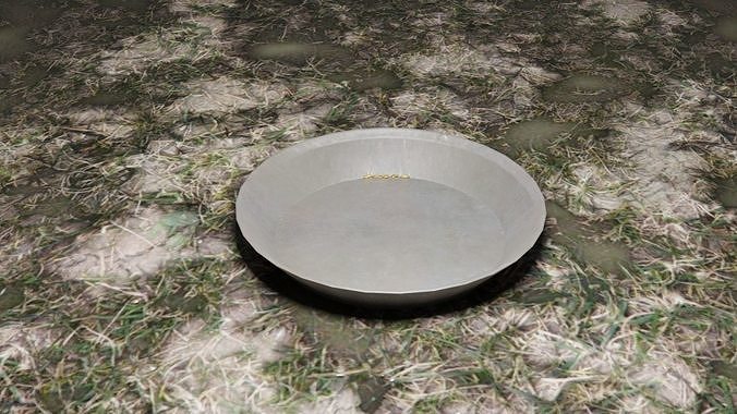 Iron Gold Pan Low-poly 3D model