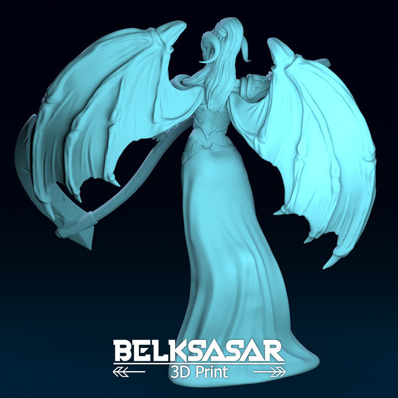 Demoness Reaper Normal and Topless 3D print model_8