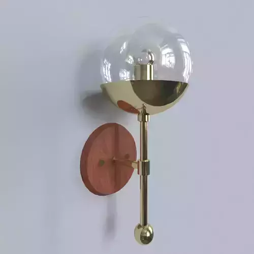light 5 modern wall sconce with glass globe