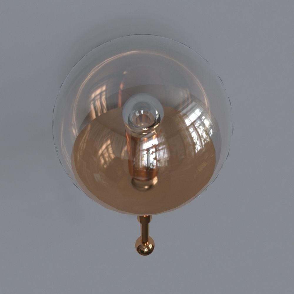 light 5 modern wall sconce with glass globe 3D model_19