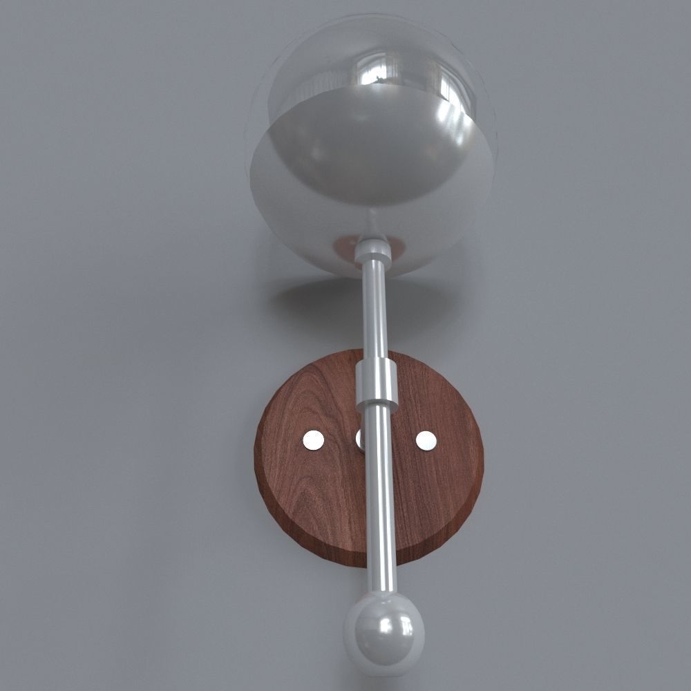 light 5 modern wall sconce with glass globe 3D model_12