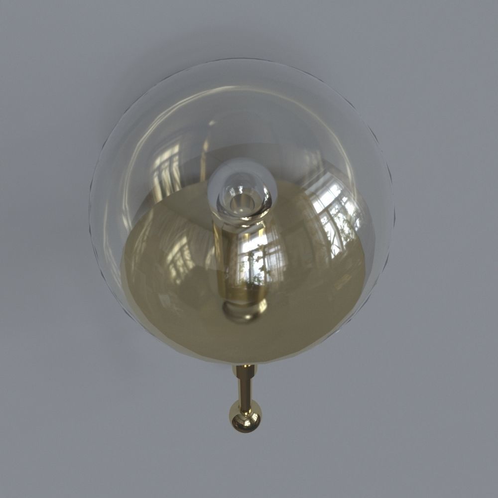 light 5 modern wall sconce with glass globe 3D model_14