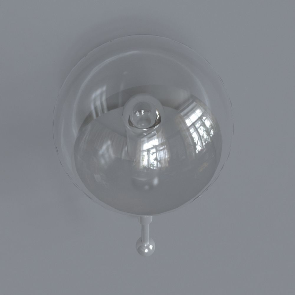 light 5 modern wall sconce with glass globe 3D model_10