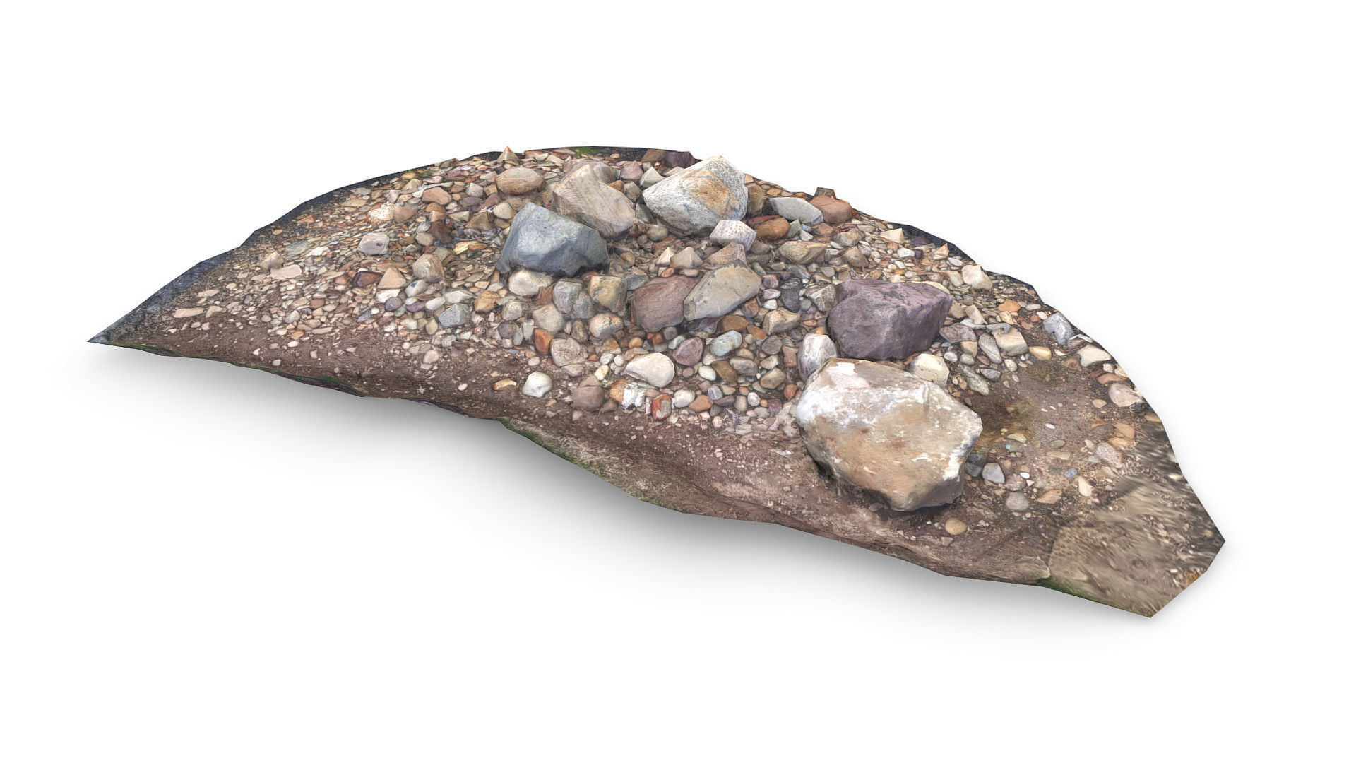 Rock Pile Low-poly 3D model_2