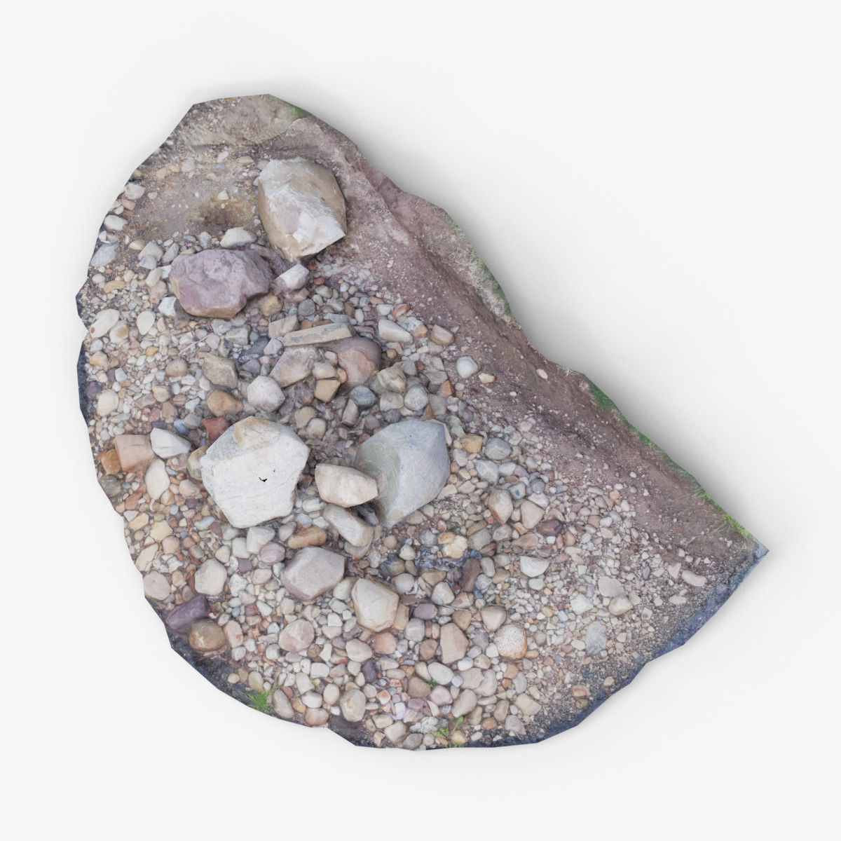 Rock Pile Low-poly 3D model_5