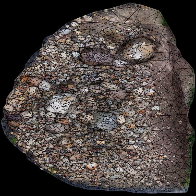 Rock Pile Low-poly 3D model_8
