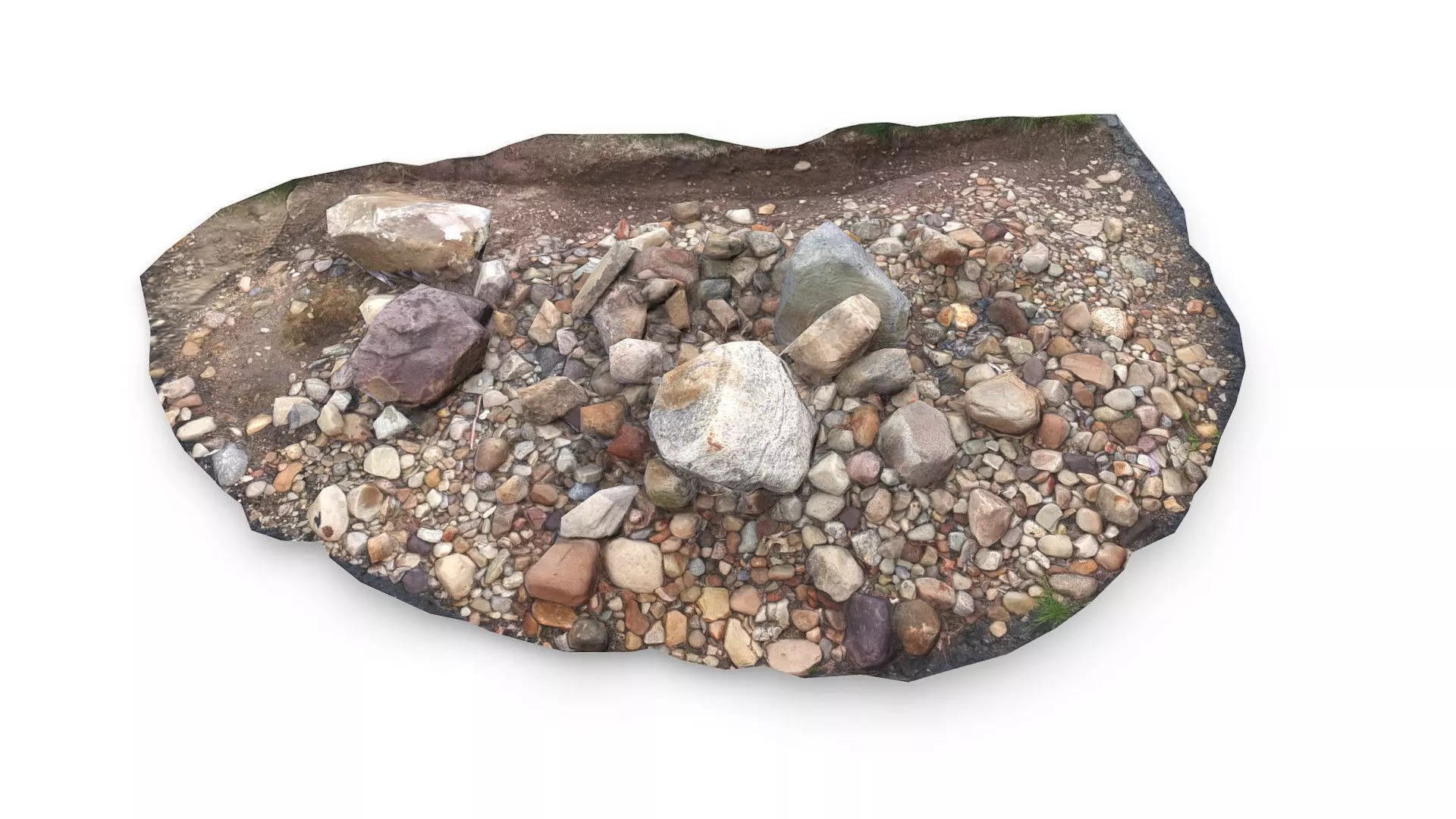 Rock Pile Low-poly 3D model_0