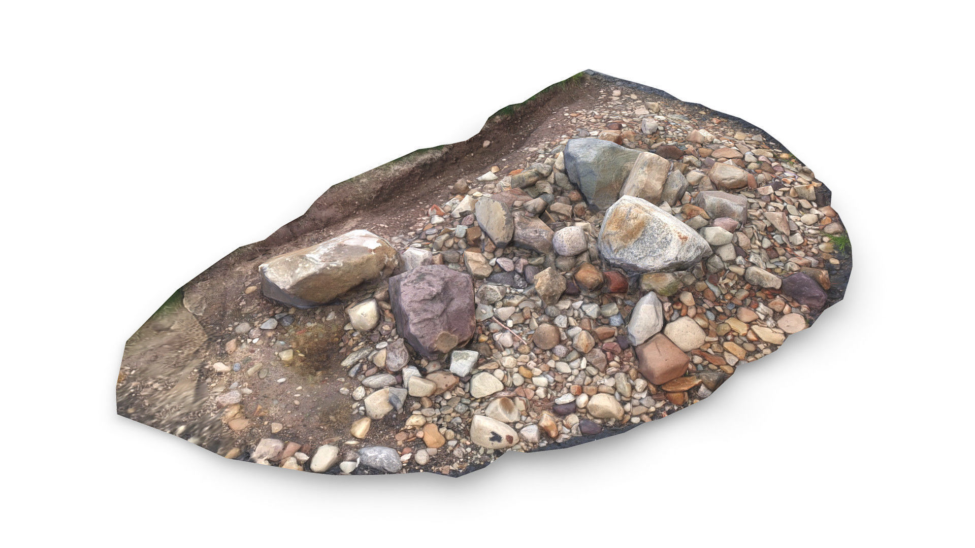 Rock Pile Low-poly 3D model_1