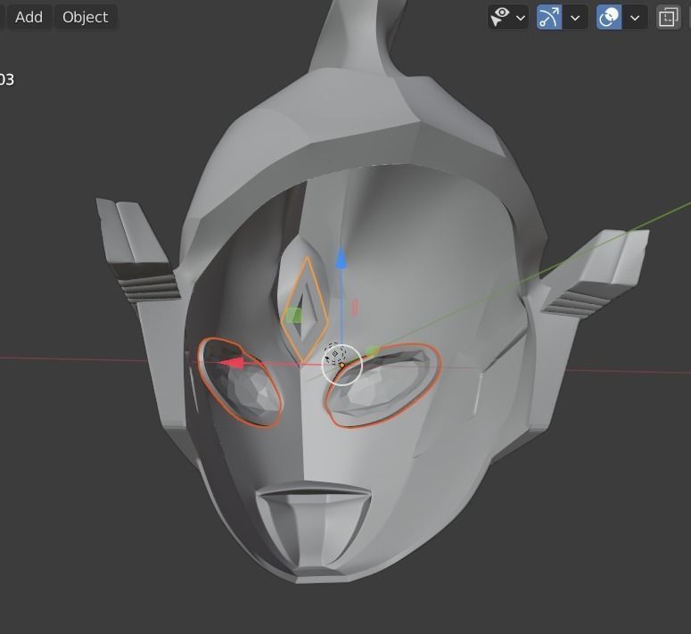 Ultraman Trigger Sky type 3D printable cosplay helmet 3D print model_9