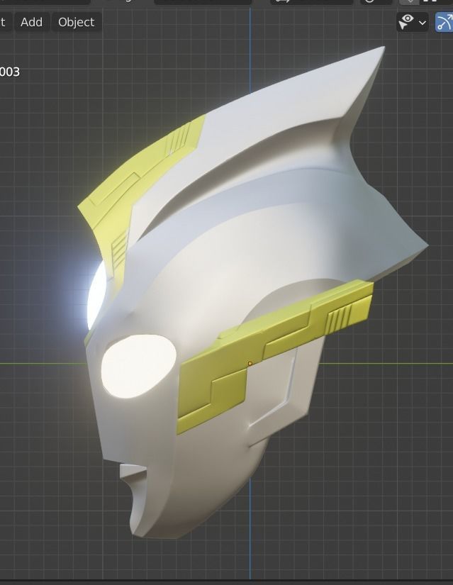 Ultraman Trigger Sky type 3D printable cosplay helmet 3D print model_7