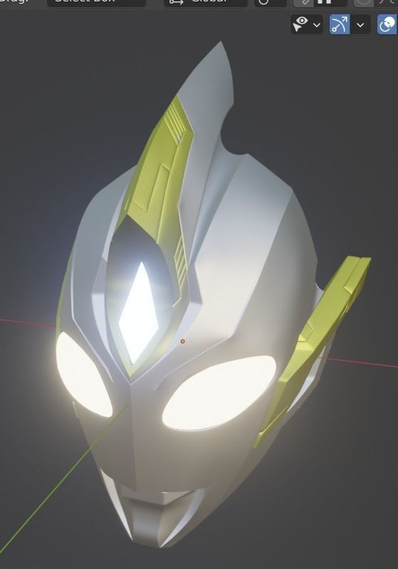 Ultraman Trigger Sky type 3D printable cosplay helmet 3D print model_14