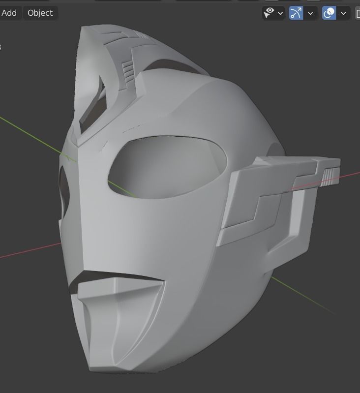 Ultraman Trigger Sky type 3D printable cosplay helmet 3D print model_11