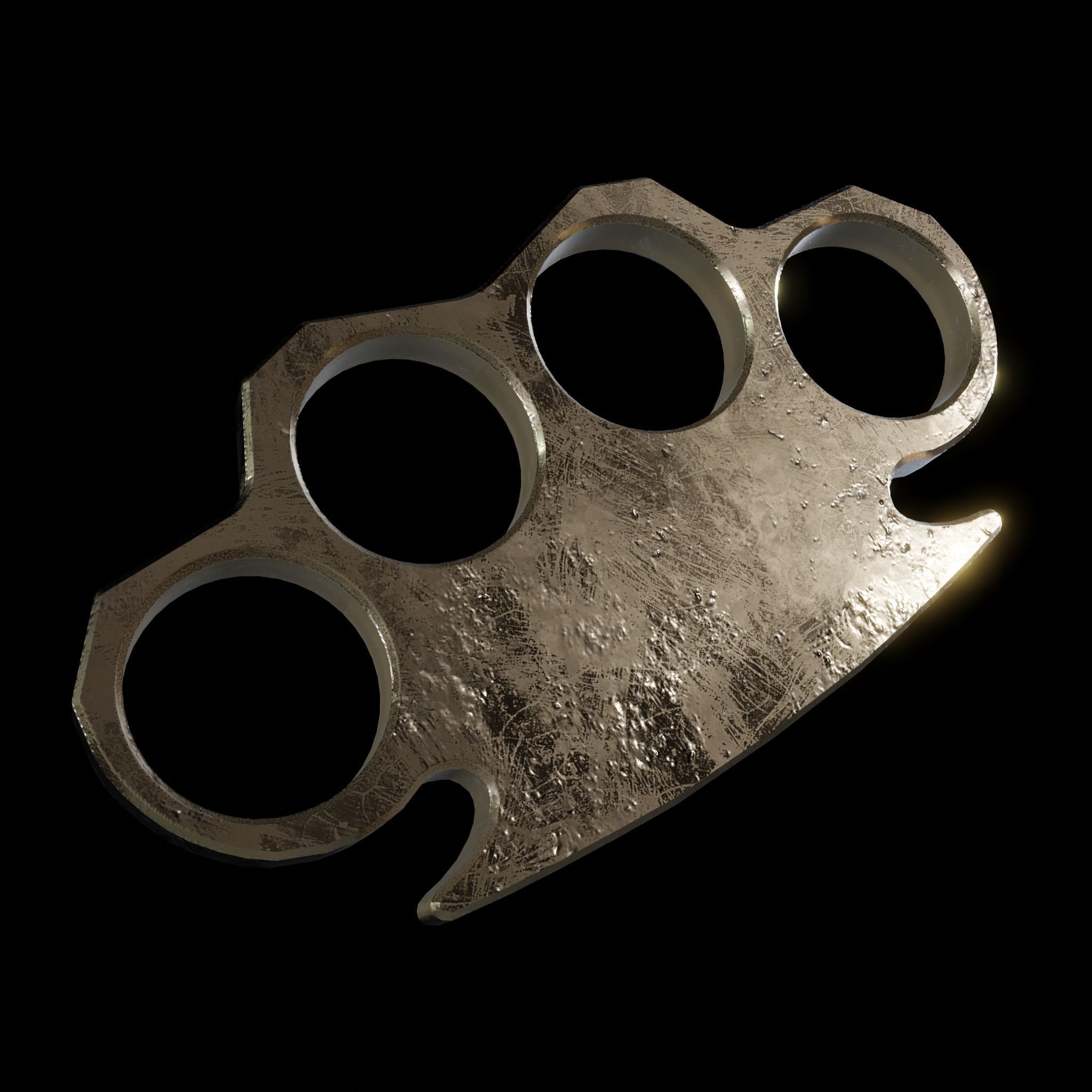 Brass dusters or Brass knuckles            Low-poly 3D model_5