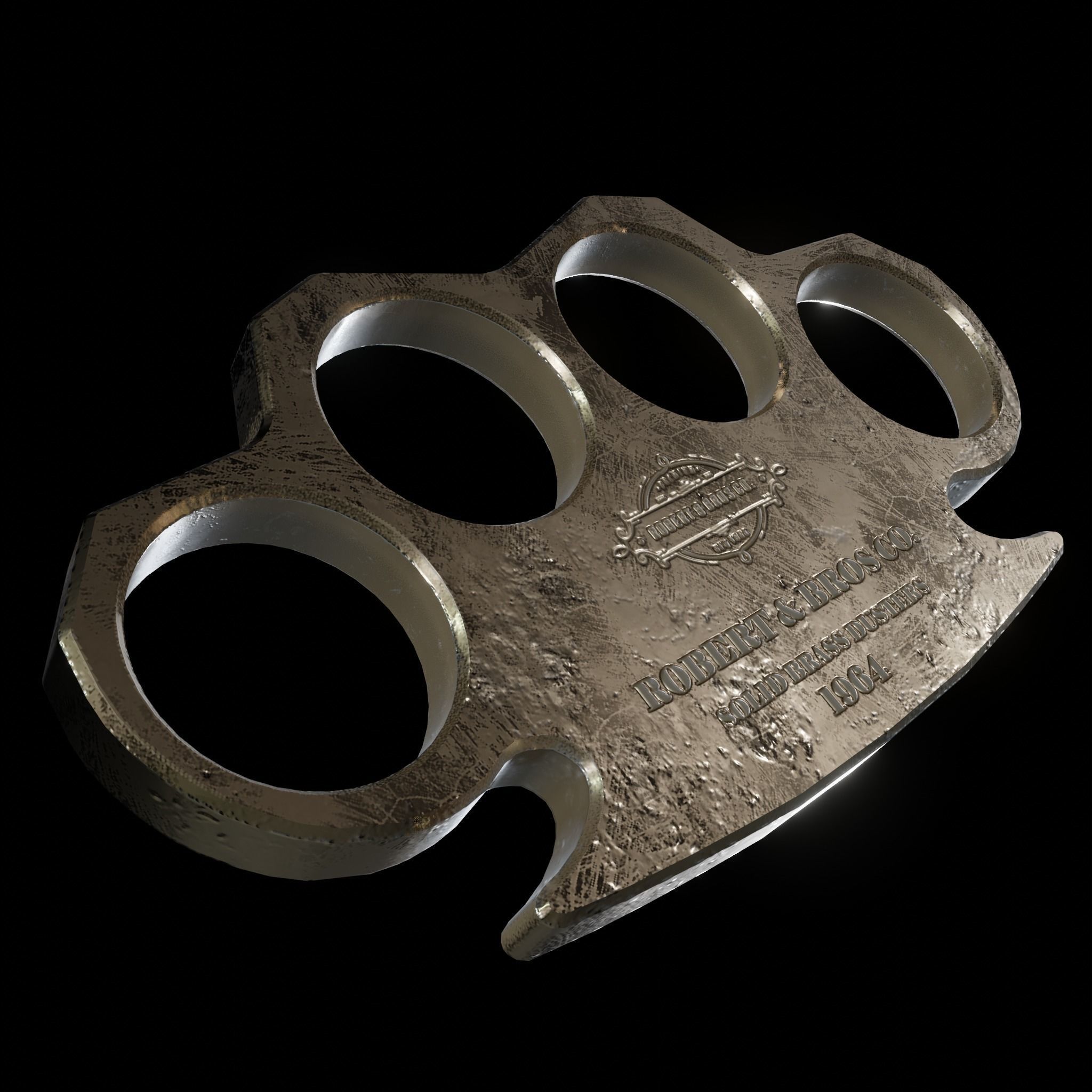 Brass dusters or Brass knuckles            Low-poly 3D model_2