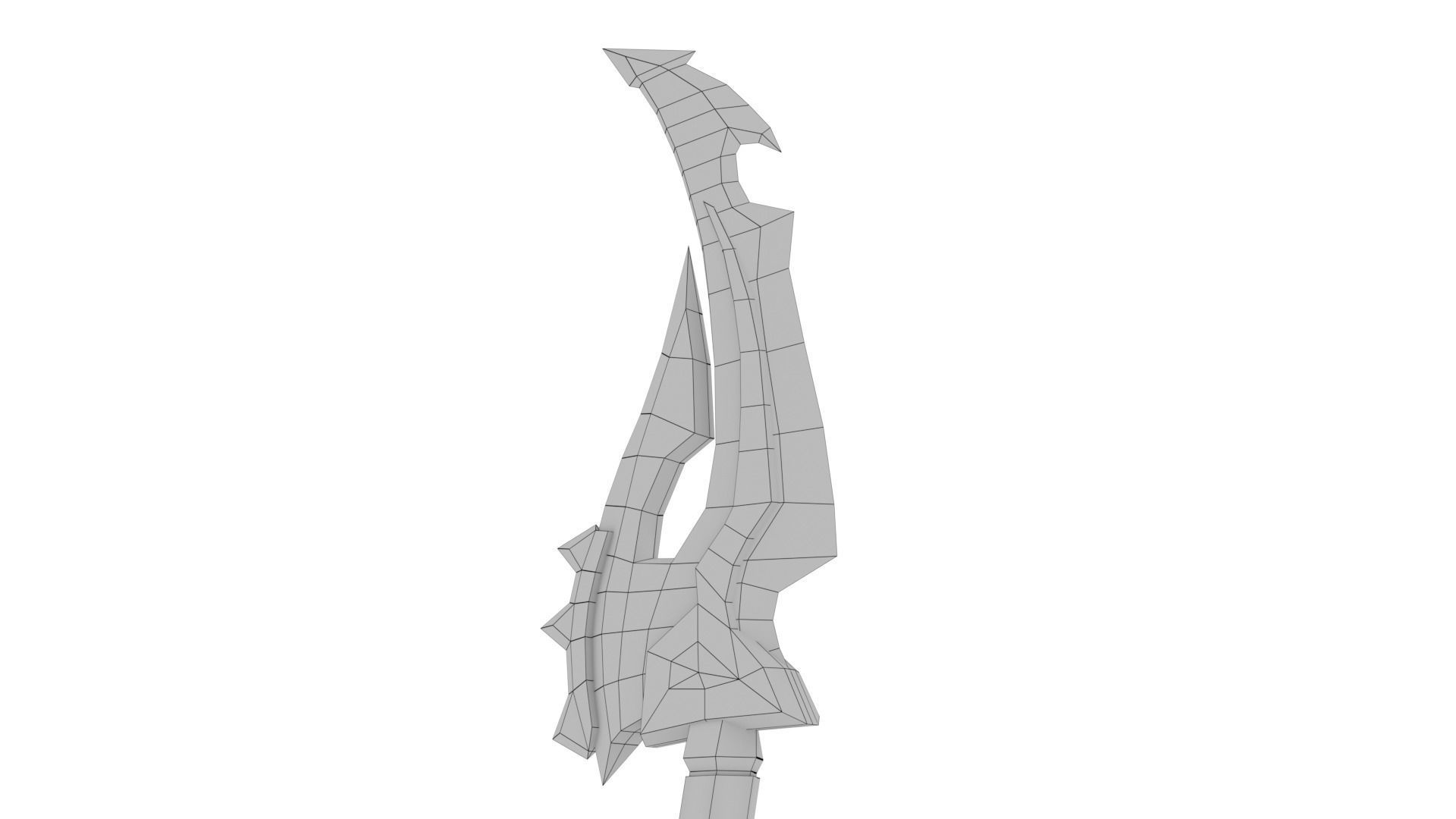 Knife sword Low-poly 3D model_45