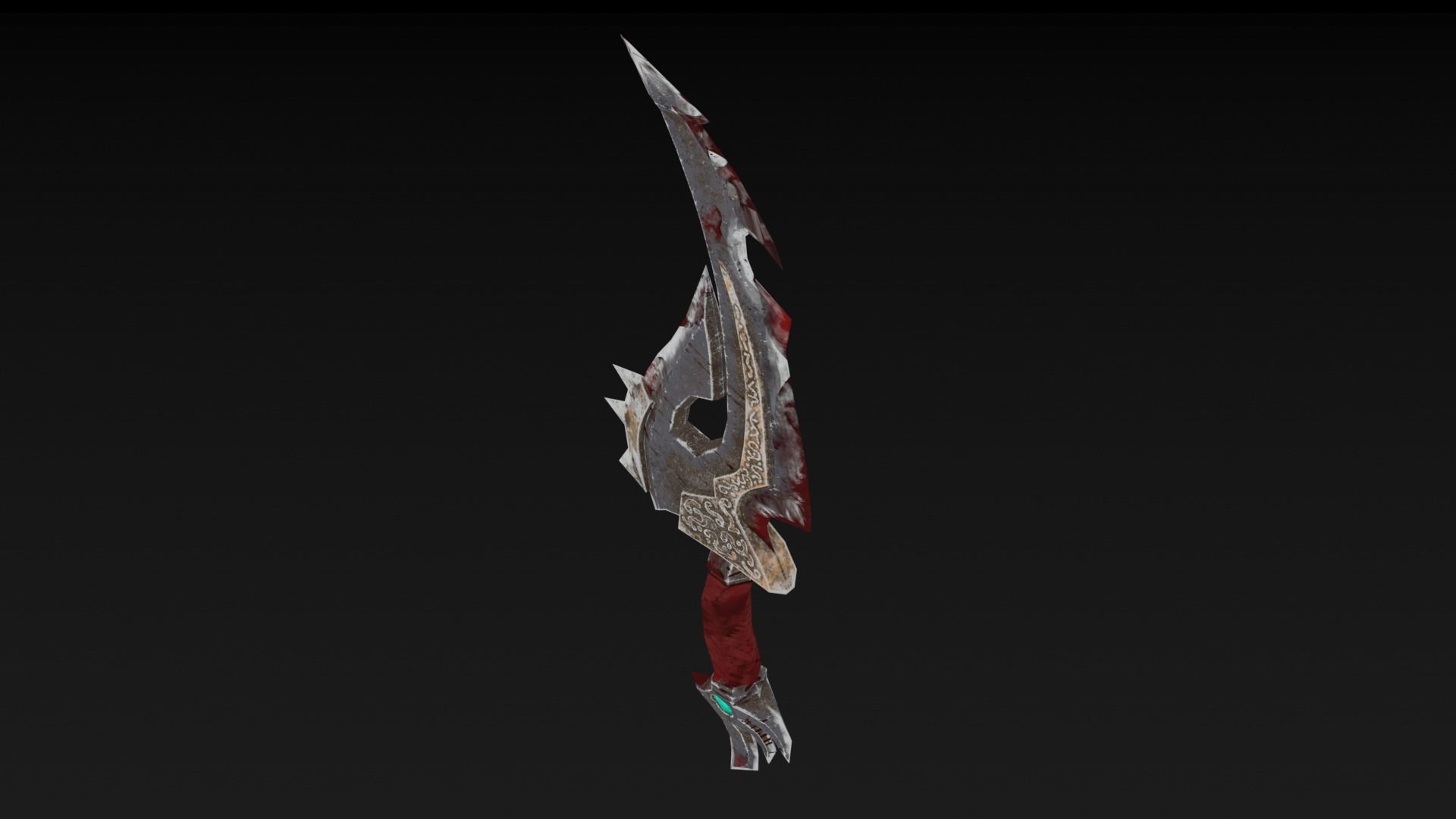 Knife sword Low-poly 3D model_7