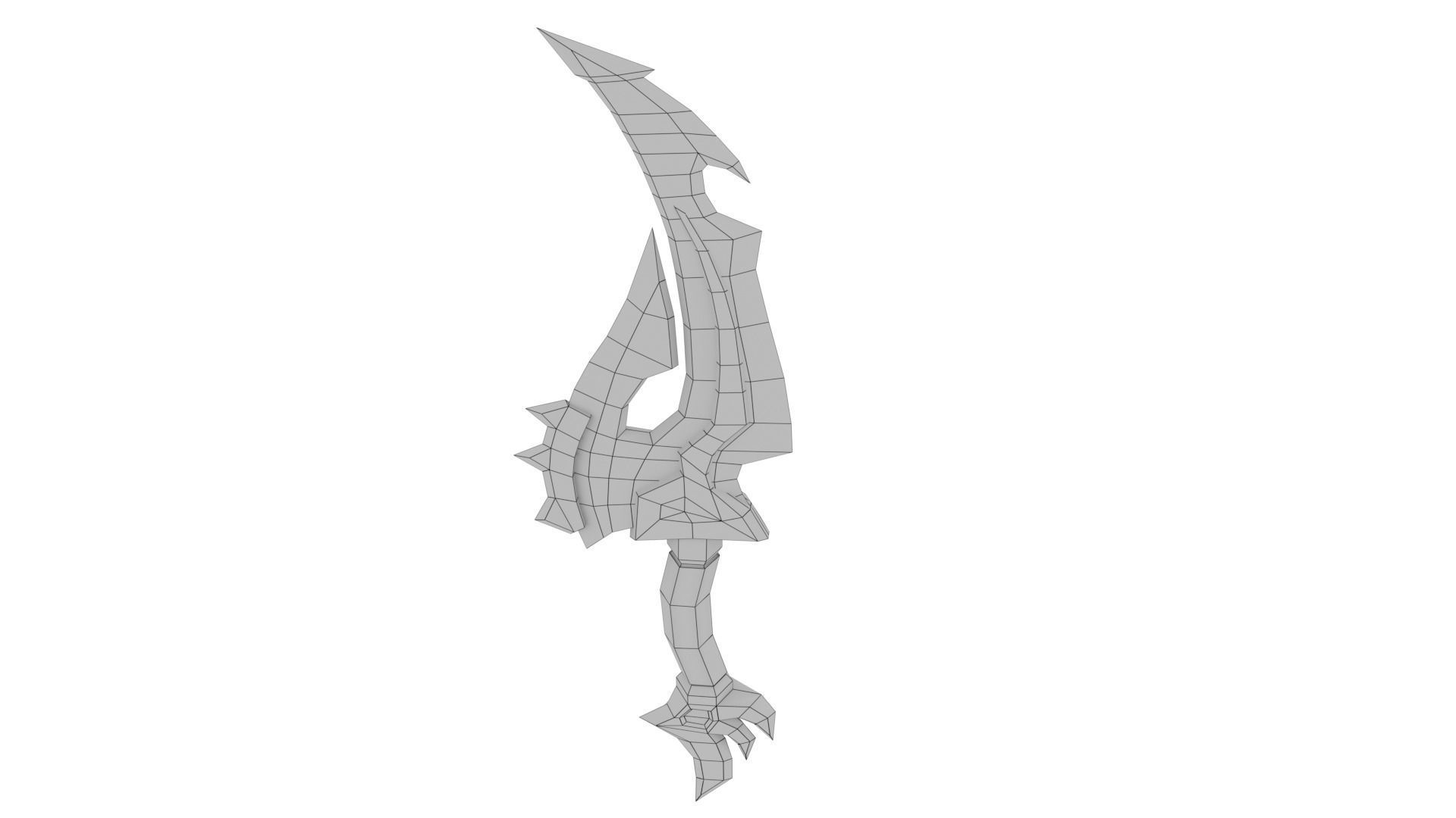 Knife sword Low-poly 3D model_31