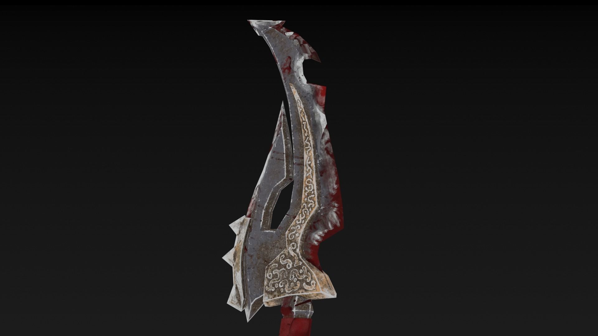 Knife sword Low-poly 3D model_20
